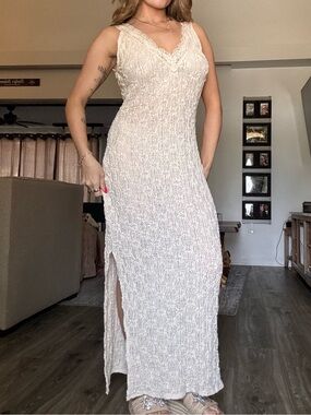 Boutique - Lace knit maxi dress